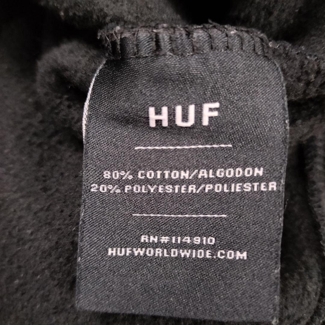 HUF　ハフ　背中　刺繍　花　パーカー　Lsize