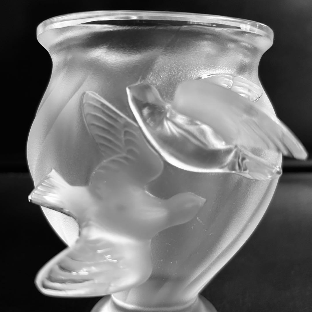 希少【ロジーヌ】ルネ・ラリック Lalique 花瓶　置き物　レア　美品　鳥