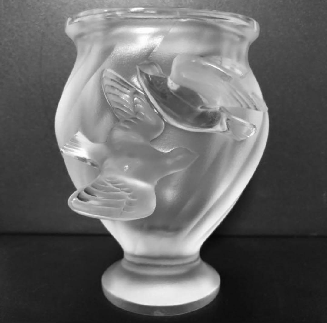 希少【ロジーヌ】ルネ・ラリック Lalique 花瓶　置き物　レア　美品　鳥