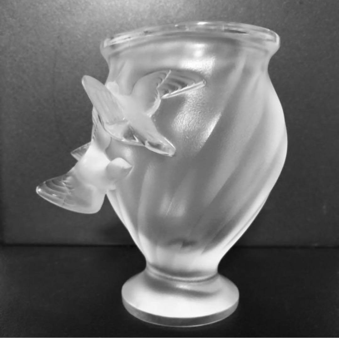 希少【ロジーヌ】ルネ・ラリック Lalique 花瓶　置き物　レア　美品　鳥