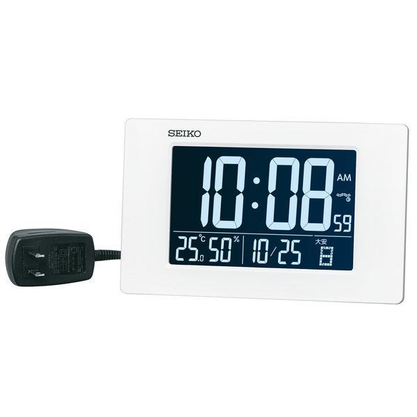 セイコー電波置き掛け時計 AC電源 DL214W　新品