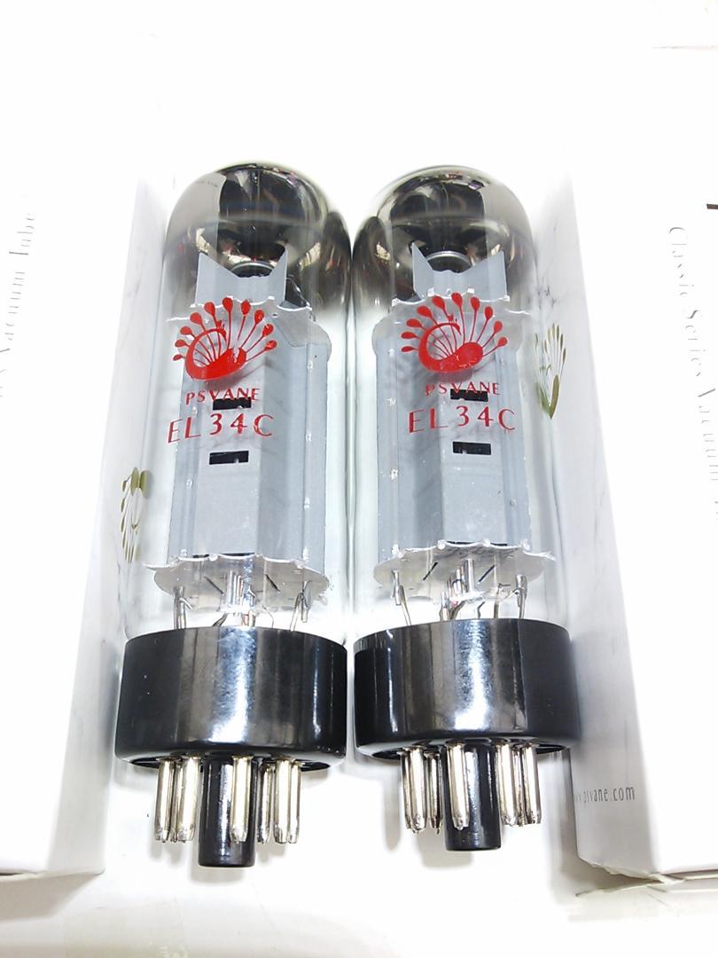 真空管　EL34-C　PSVANE　ほぼ新品２本