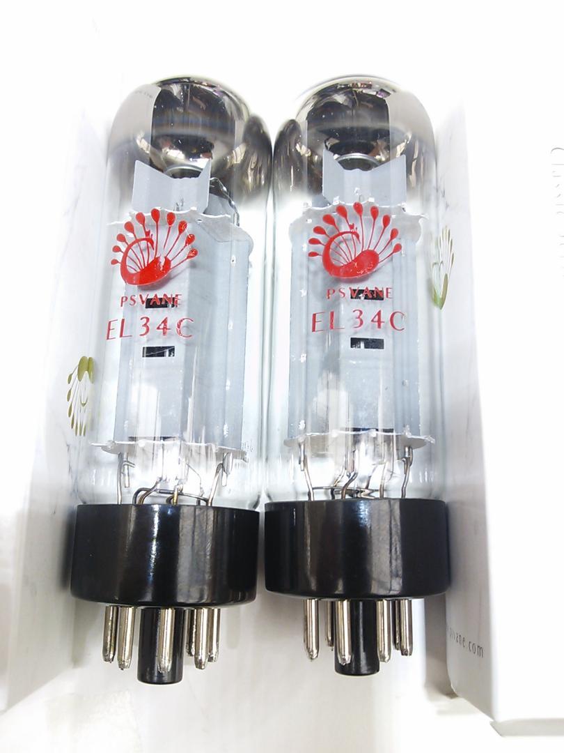 真空管　EL34-C　PSVANE　ほぼ新品２本