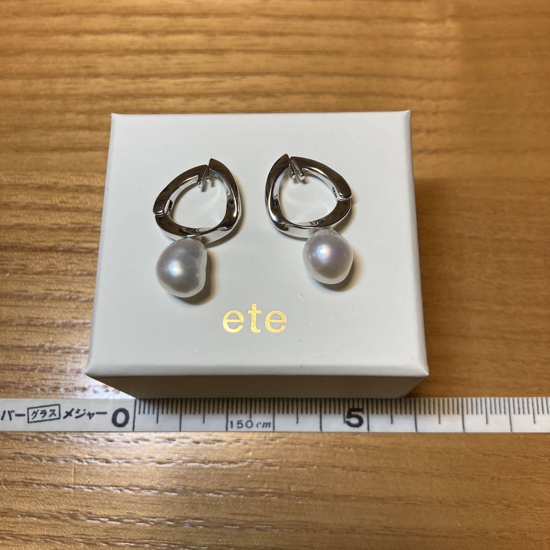 ete ロウピアス　※購入証明書付き ete】パールピアス18KYG - メルカリ