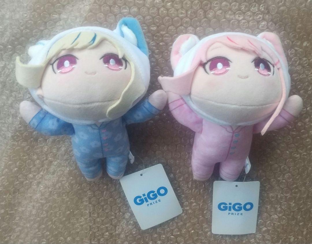 HIMEHINA x GiGO 寝そべりぬいぐるみ2種+クリアファイル全種 GIGO限定 HIMEHINA 寝そべりぬいぐるみ全2種セット売り① 新品未