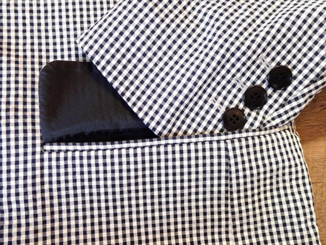 ☆新品☆agnesbアニエスベー フランス製 チェック柄 テーラードジャケット