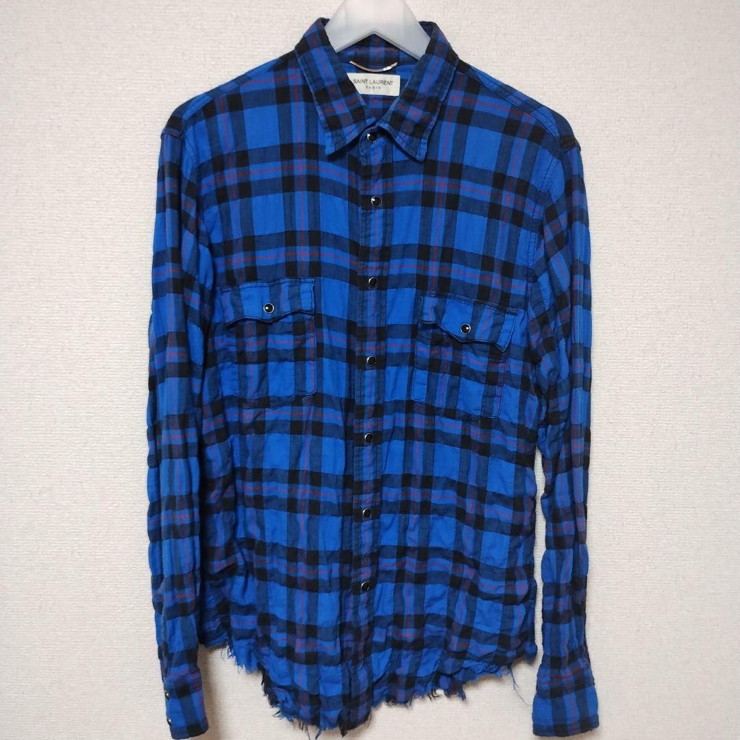 Saint Laurent Paris サンローラン チェックシャツ エディ期