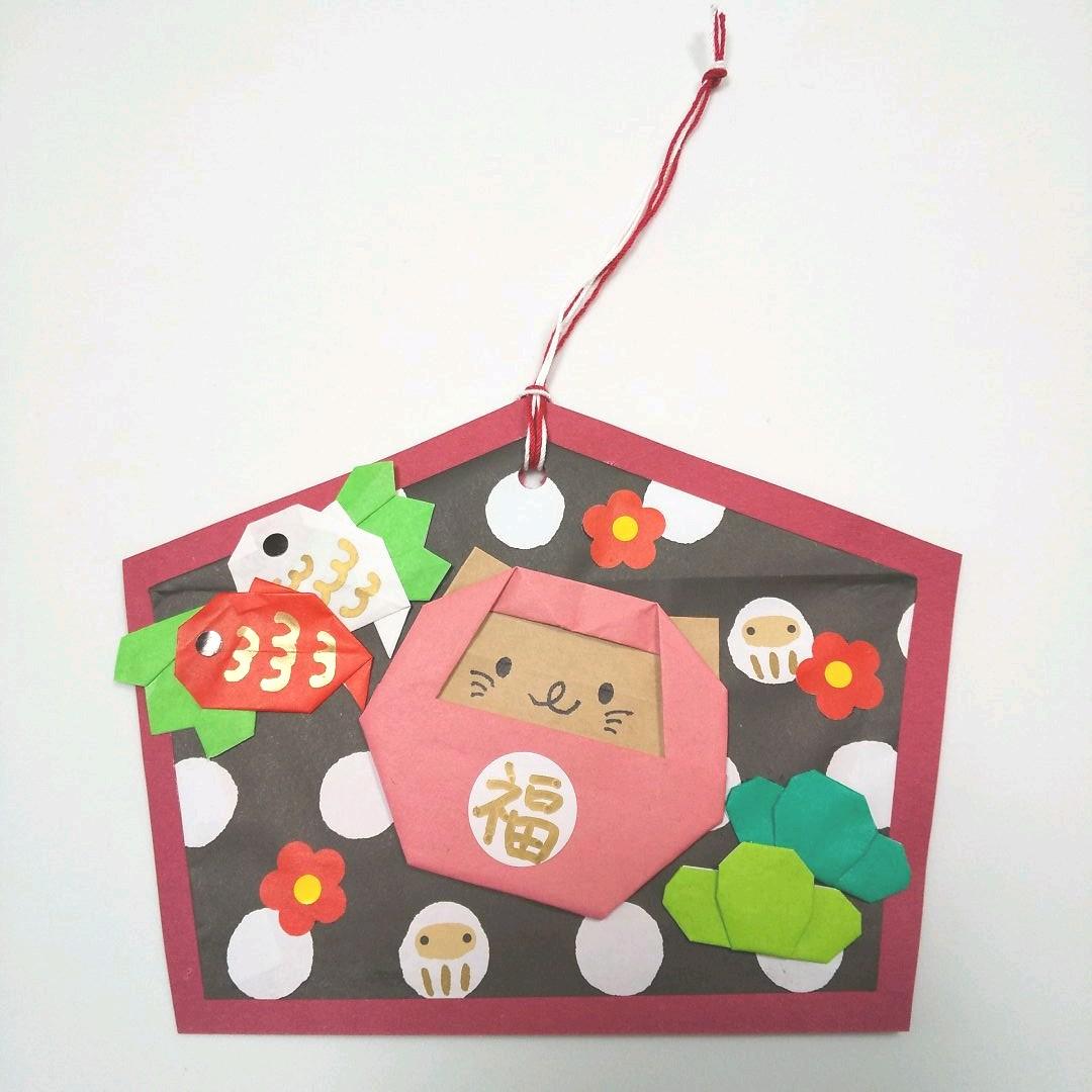 メルカリ 折り紙絵馬 はち福猫だるま ８枚 クラフト 布製品 5 中古や未使用のフリマ