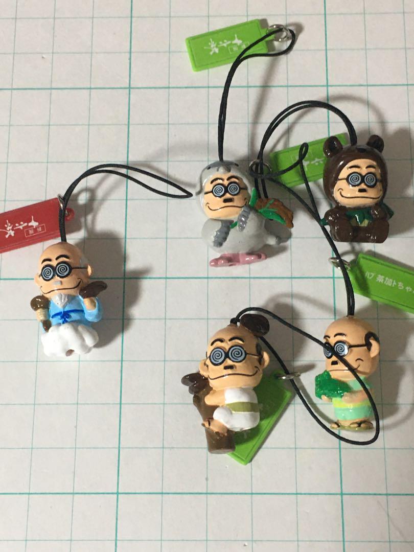 【最終価格】加トちゃん　ストラップ　十六茶版店頭展示用　16×2点 ☆超希少プレミア☆ 加藤茶の十六茶ストラップ2個！！の通販 by