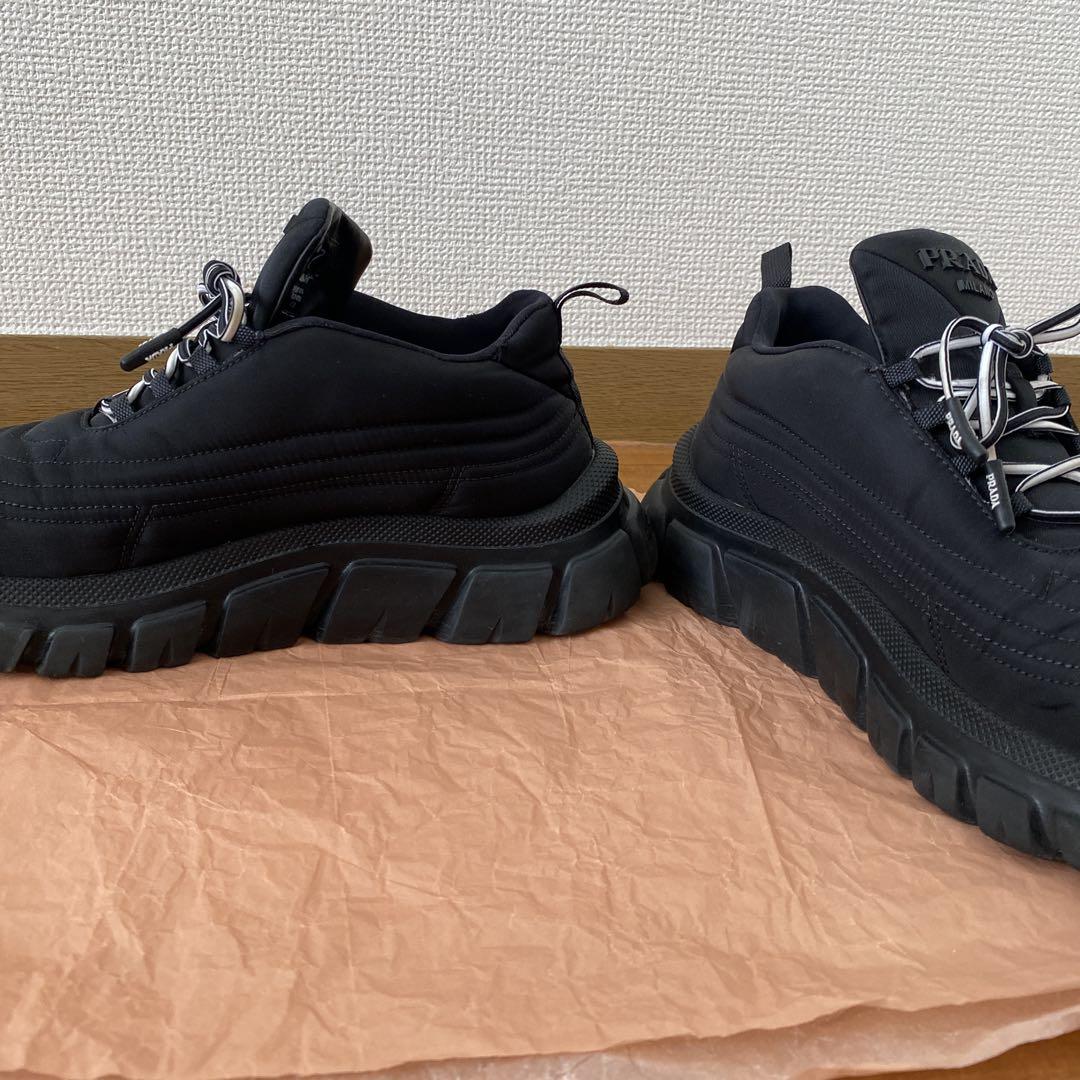 PRADA プラダブラック スニーカー　ラッシュギャバジン　Re Nylon