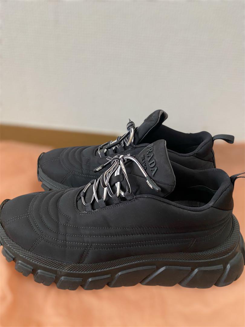 PRADA プラダブラック スニーカー　ラッシュギャバジン　Re Nylon