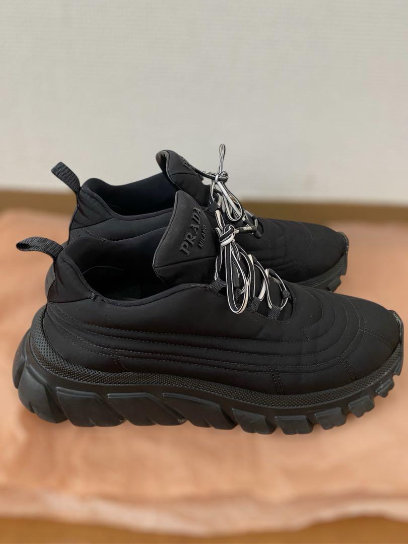 PRADA プラダブラック スニーカー　ラッシュギャバジン　Re Nylon