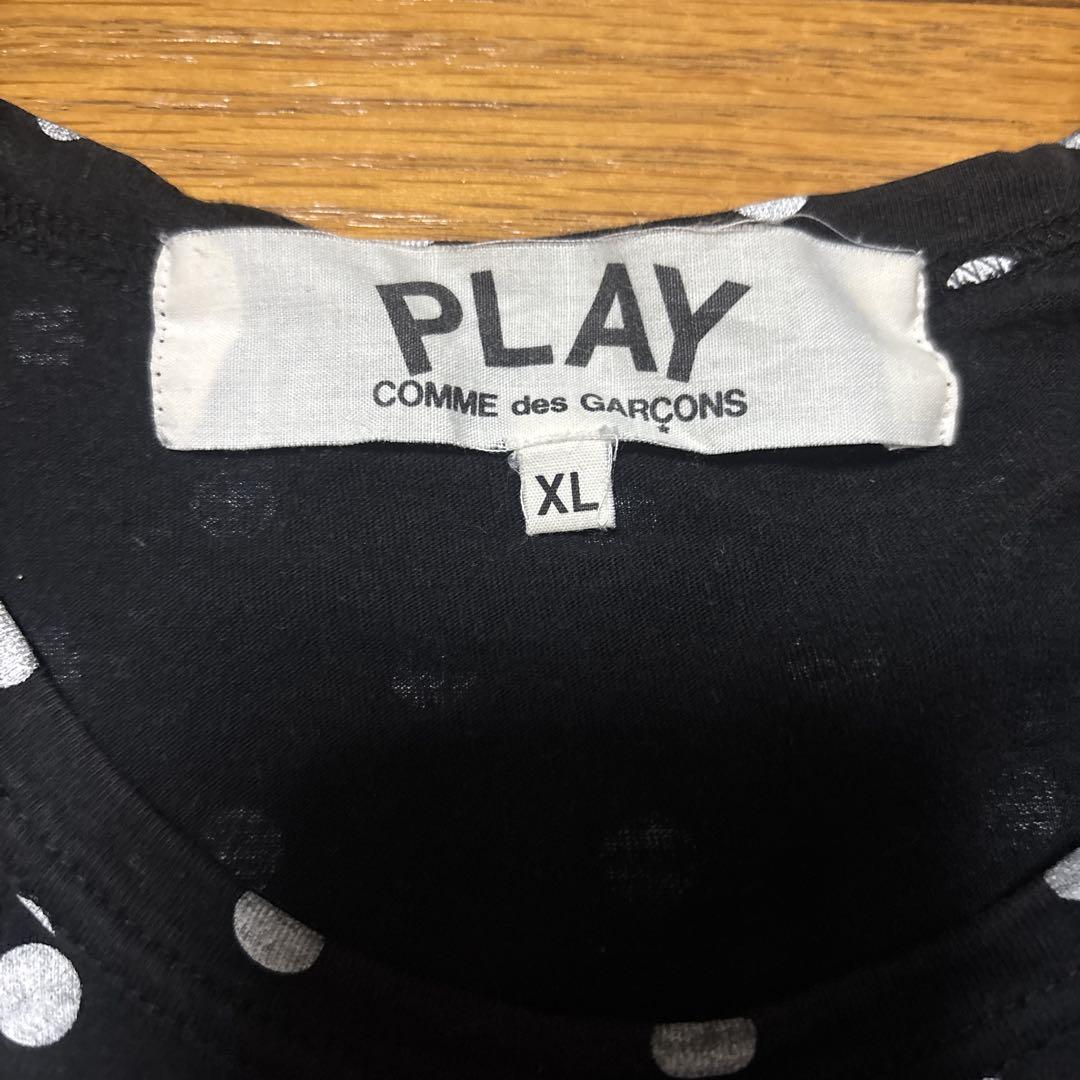 COMME des GARÇONS PLAY ドット柄長袖カットソー XL