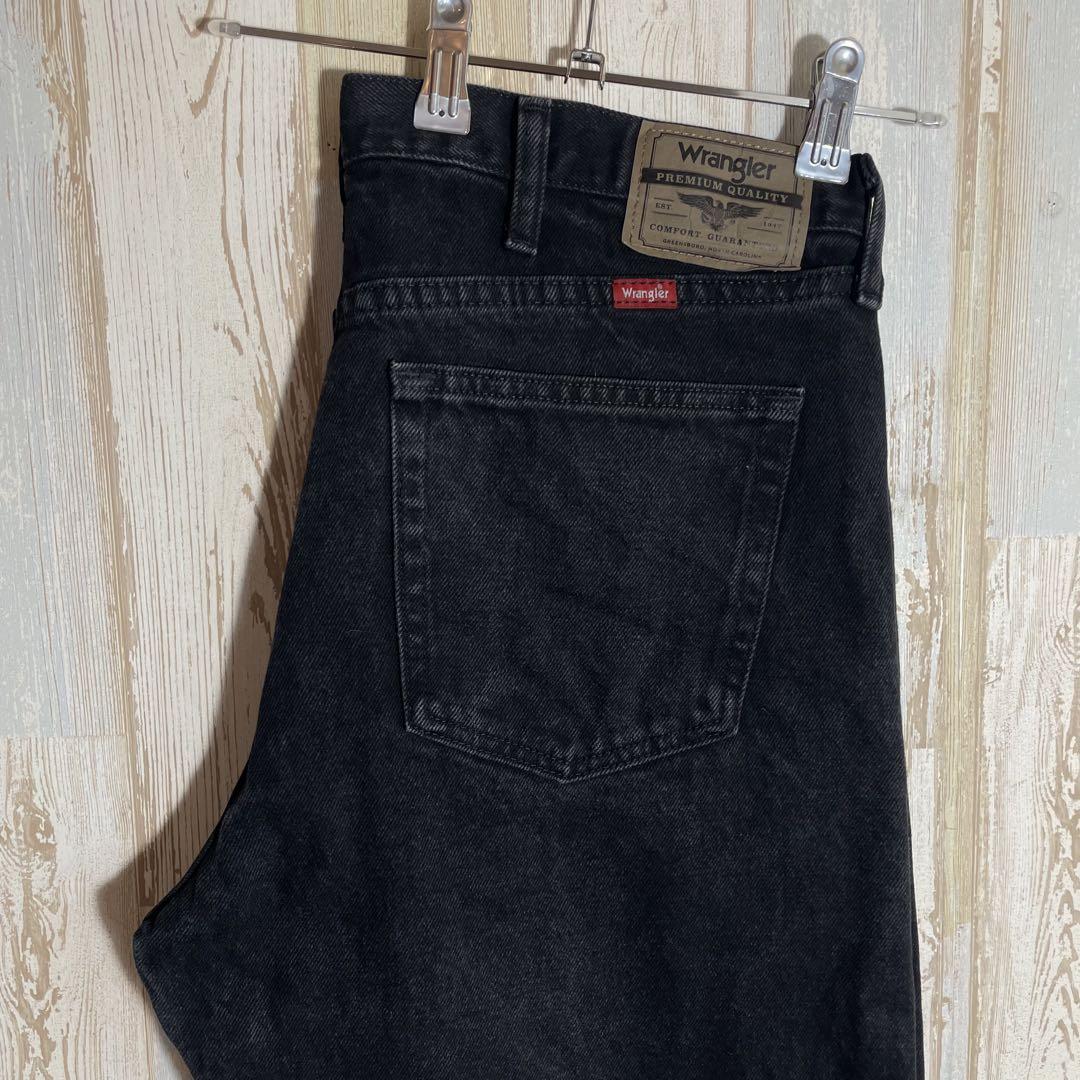 ラングラー プレミアム ブラックデニムパンツ W34 L32 メキシコ製 古着