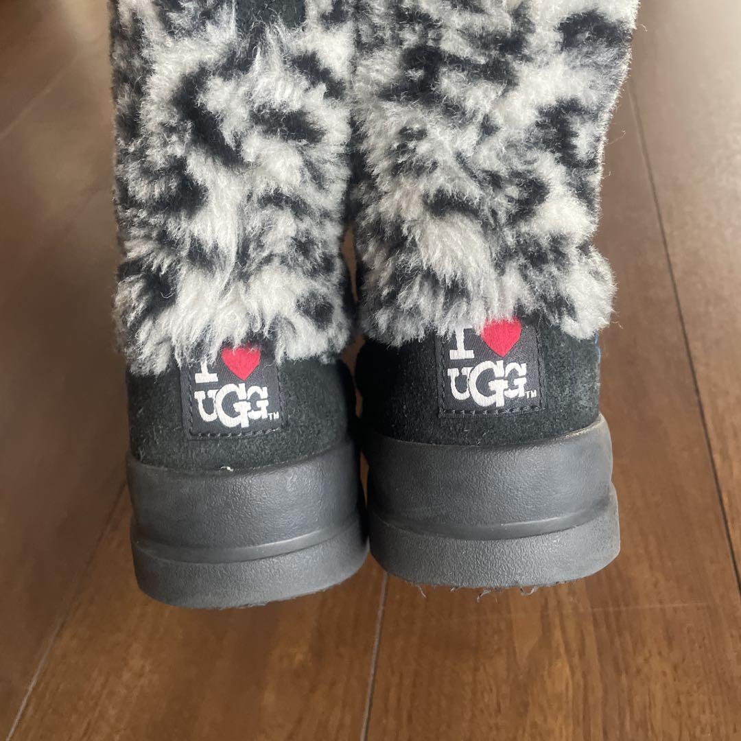 新作グッ アグUGG ファー付き 黒 ムートンブーツ 靴