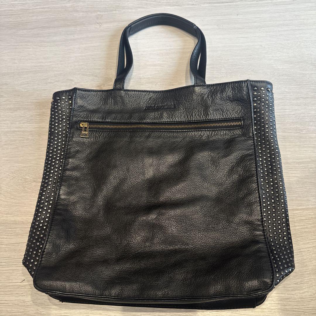 ZADIG&VOLTAIRE スタッズトートバッグ 黒