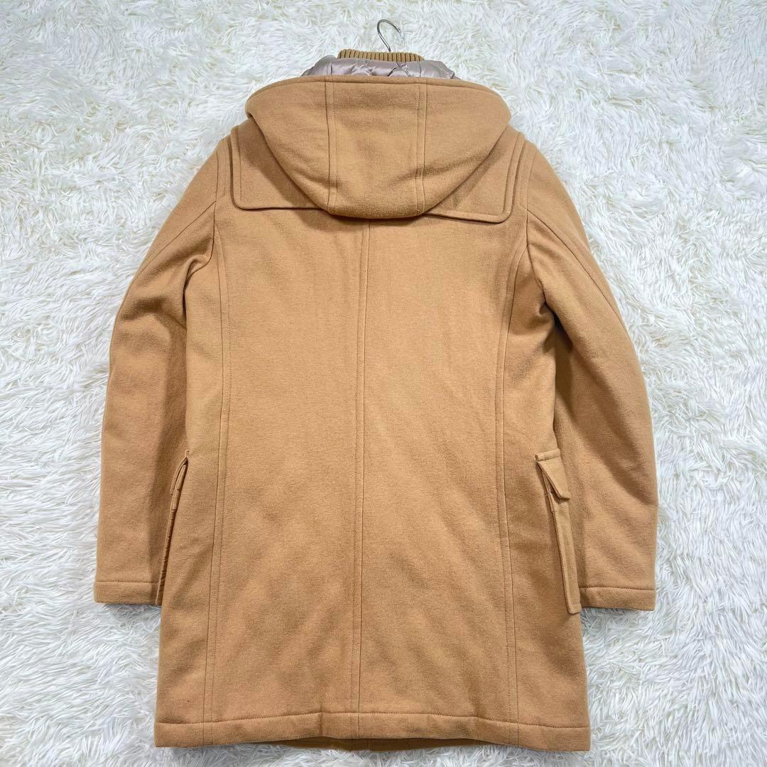 ナノユニバース 西川ダウン ダイヤモンドキルト ダッフルコート キャメル L