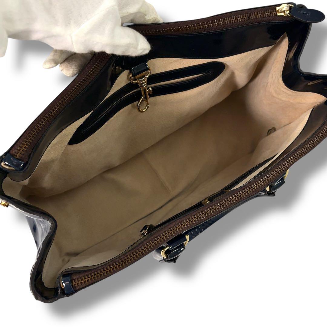 極美品】J&M デヴィッドソン レザー トートバッグ エナメル