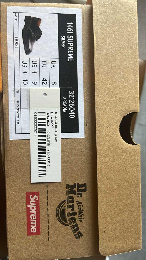 Supreme × Dr.Martens 1461 3 Eye Shoe