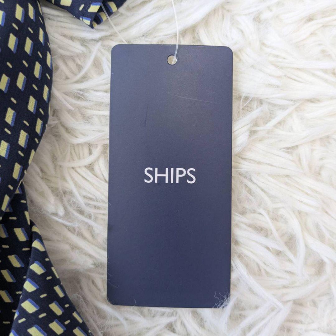 新品タグ付✨SHIPS 2wayプリントショートスリーブブラウス【36
