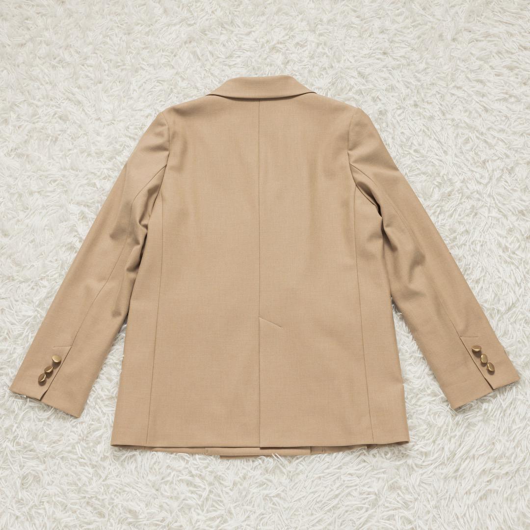 美品 NOBLE 23SS ウールストレッチピークドラペルジャケット ベージュ