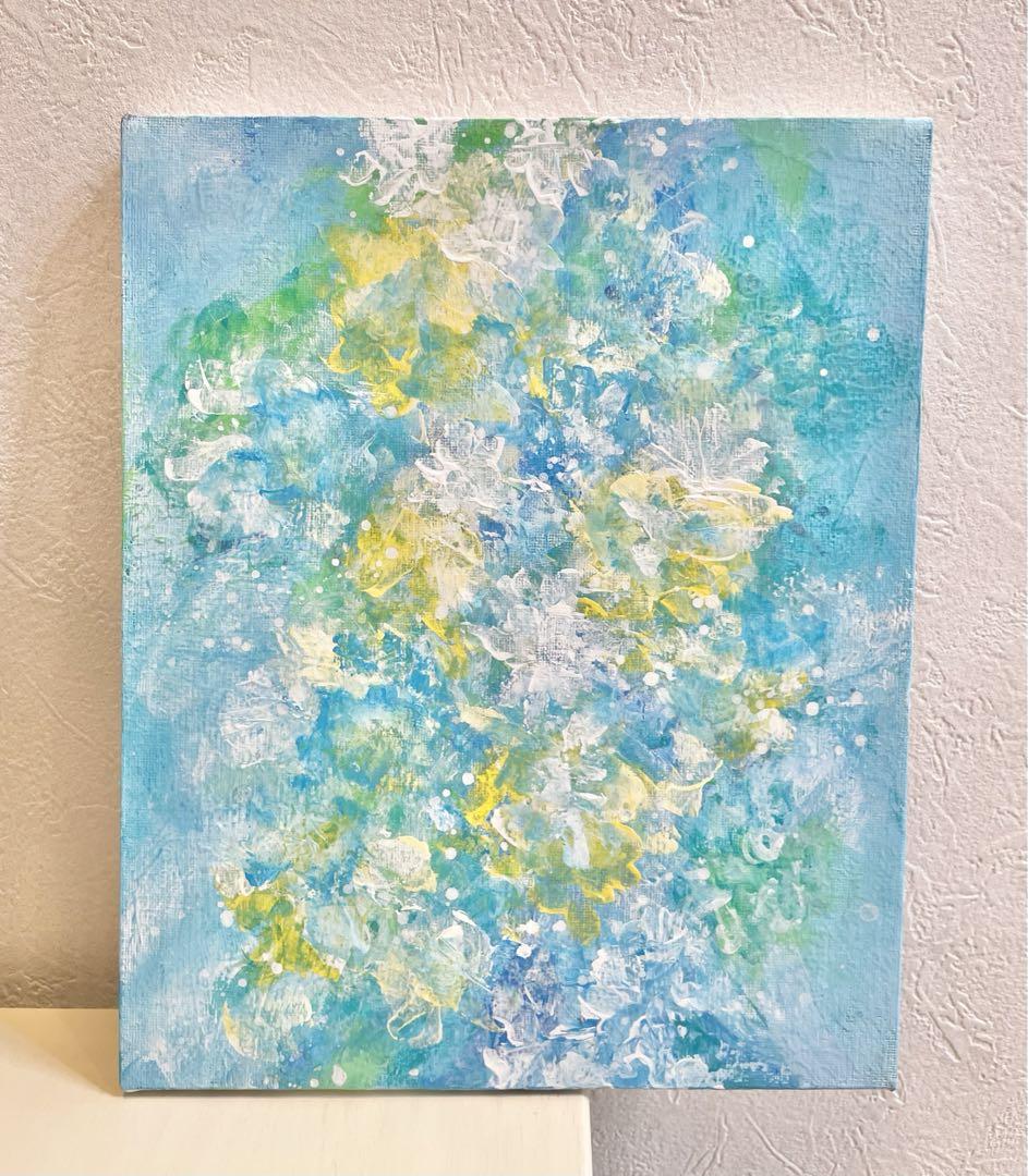 396 抽象画 アクリル画 アート 原画 キャンバスボード F3 夏
