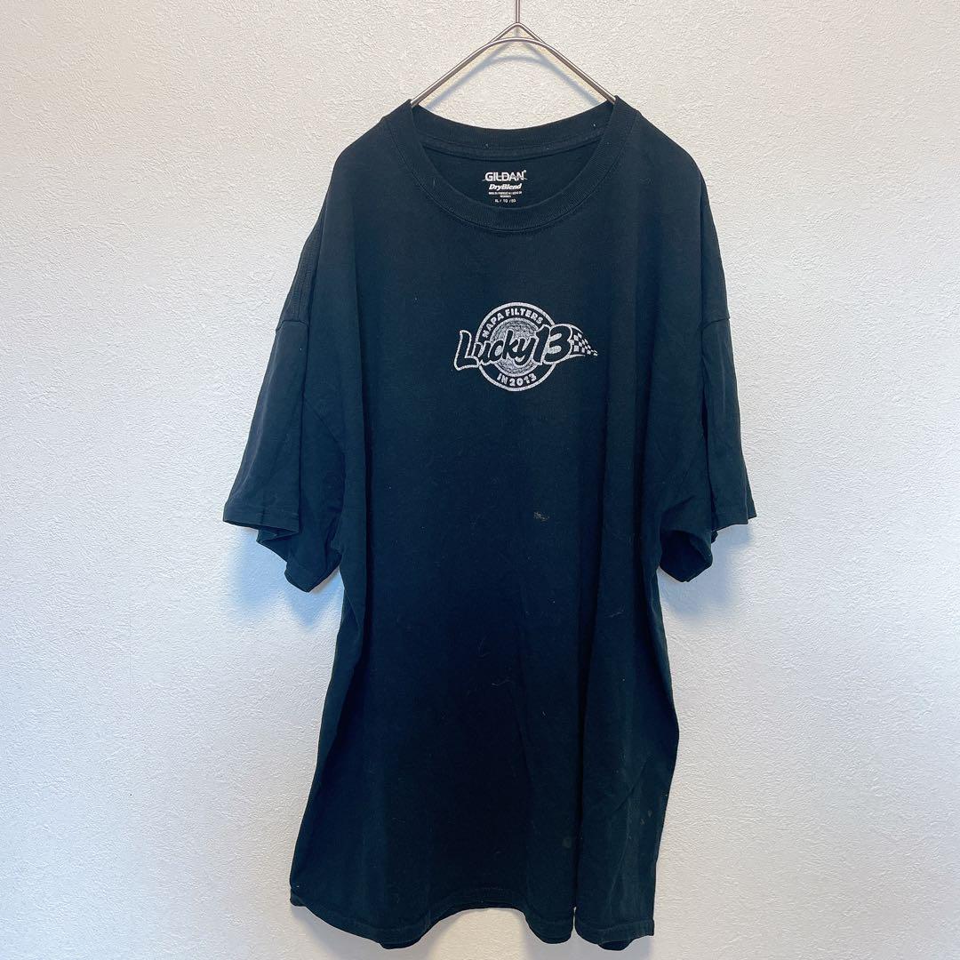 GILDAN Lucky 13 ロゴ Tシャツ ブラック