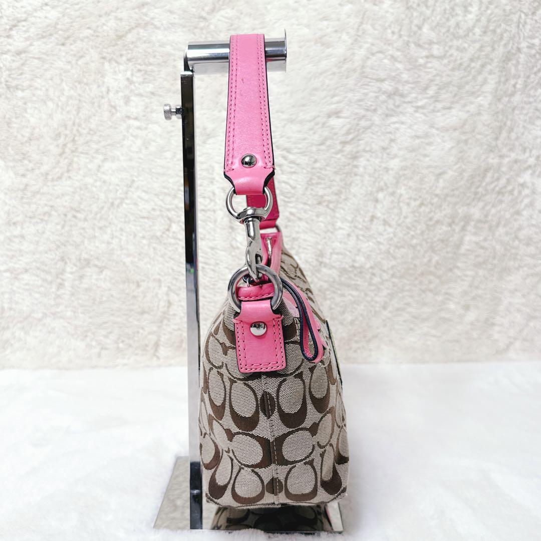 COACH コーチ シグネチャー ワンショルダー ハンドバッグ F14723 花