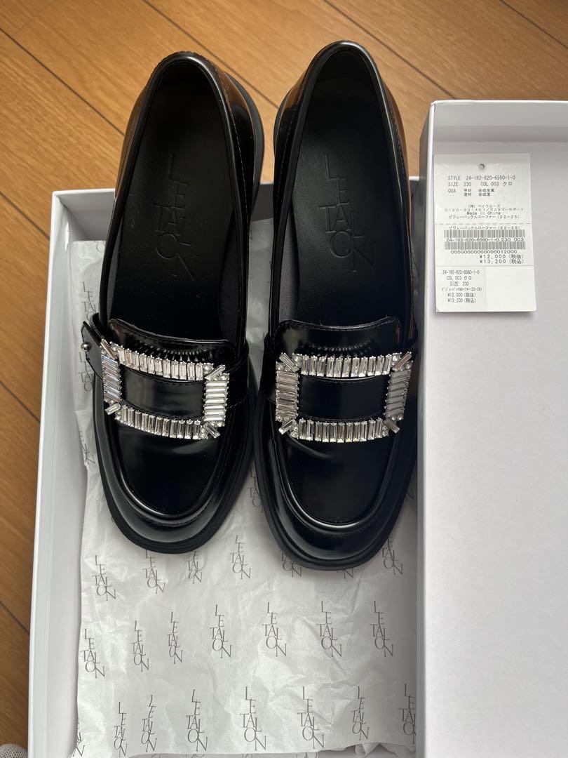 ルタロン ビジューバックルローファー
