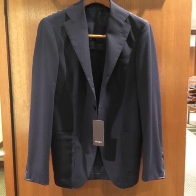 BEAMS F ホップサック 3ボタン イージージャケット 紺ブレザー 46