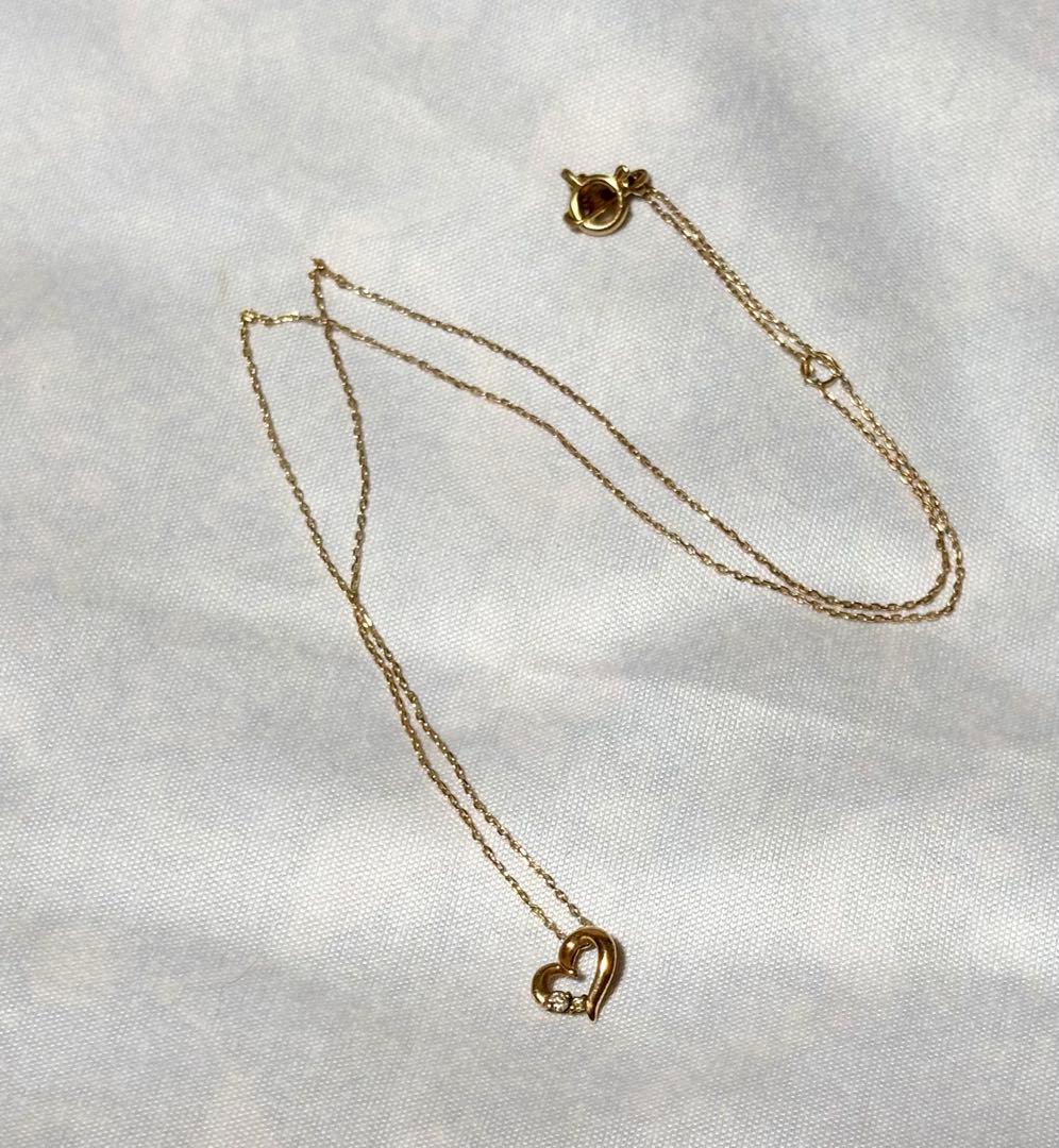 k10 ハートモチーフネックレス モチーフ 月