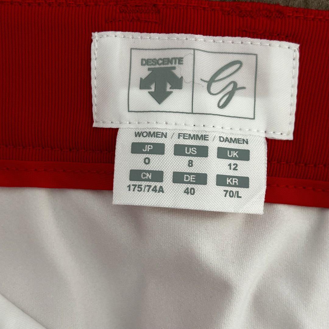 DESCENTE スカート インナーパンツ付き　レッド系　サイズO