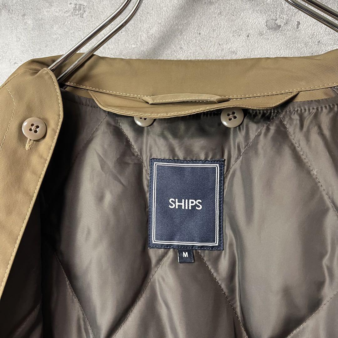 美品★シップス SHIPS ステンカラーコート ベージュ M