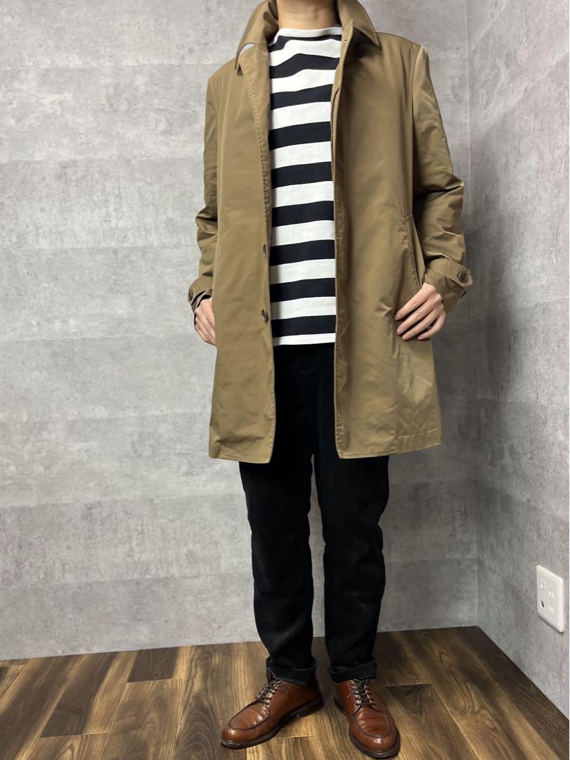美品★シップス SHIPS ステンカラーコート ベージュ M