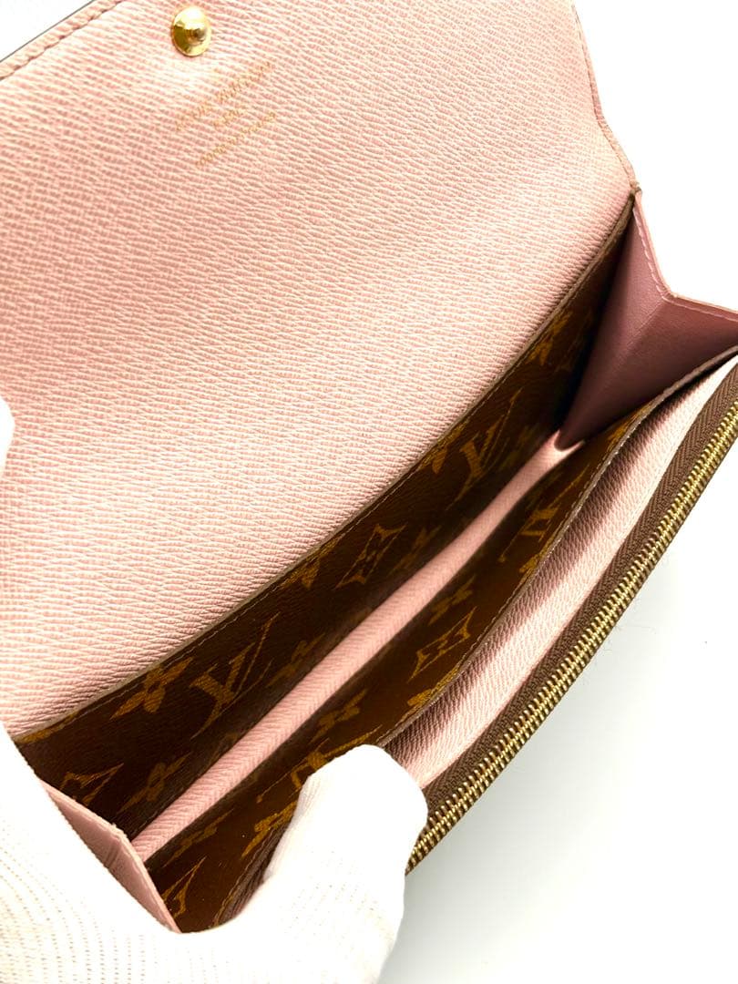 ルイヴィトン モノグラム エミリー ローズバレリーヌ 長財布 新型