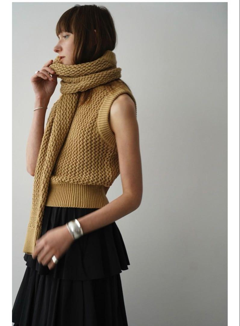 クラネ　BOLERO SET UP MESH KNIT TOPS