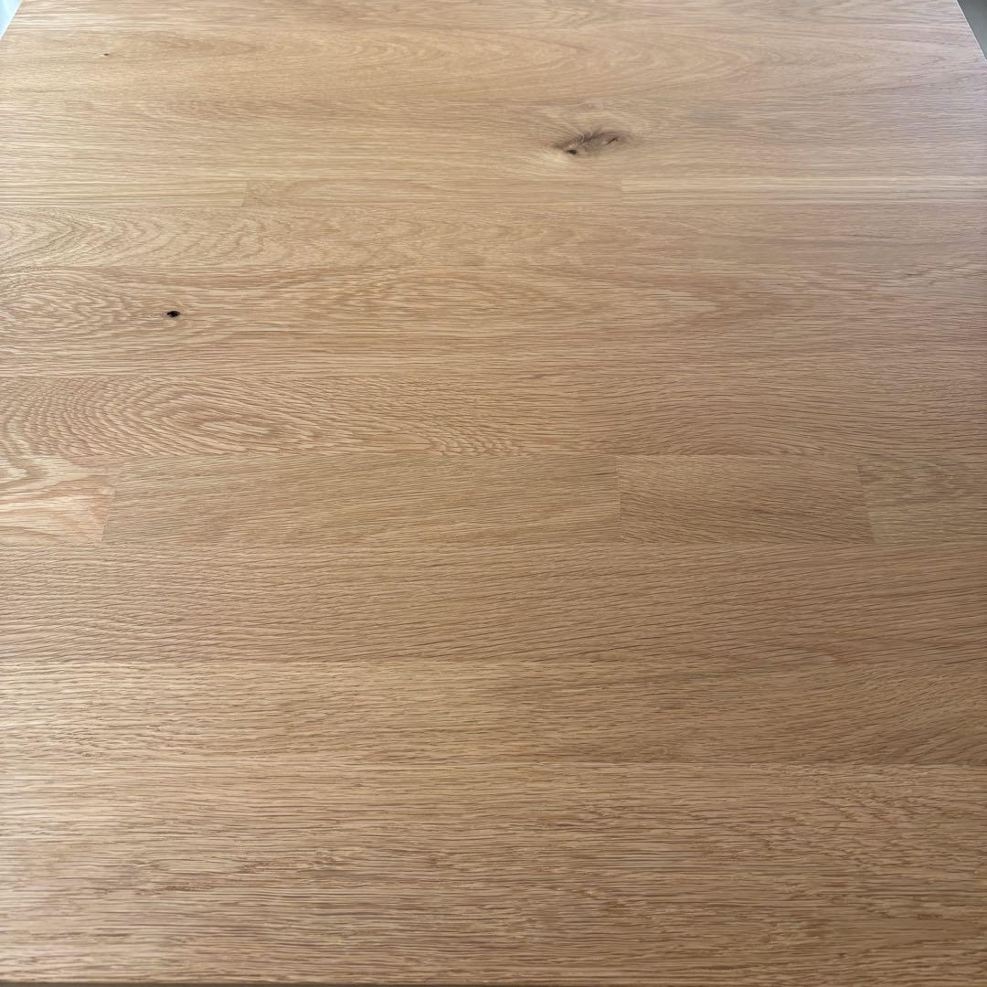 無印 MUJI 無垢 木製テーブル ダイニング 引出 80cm オーク材