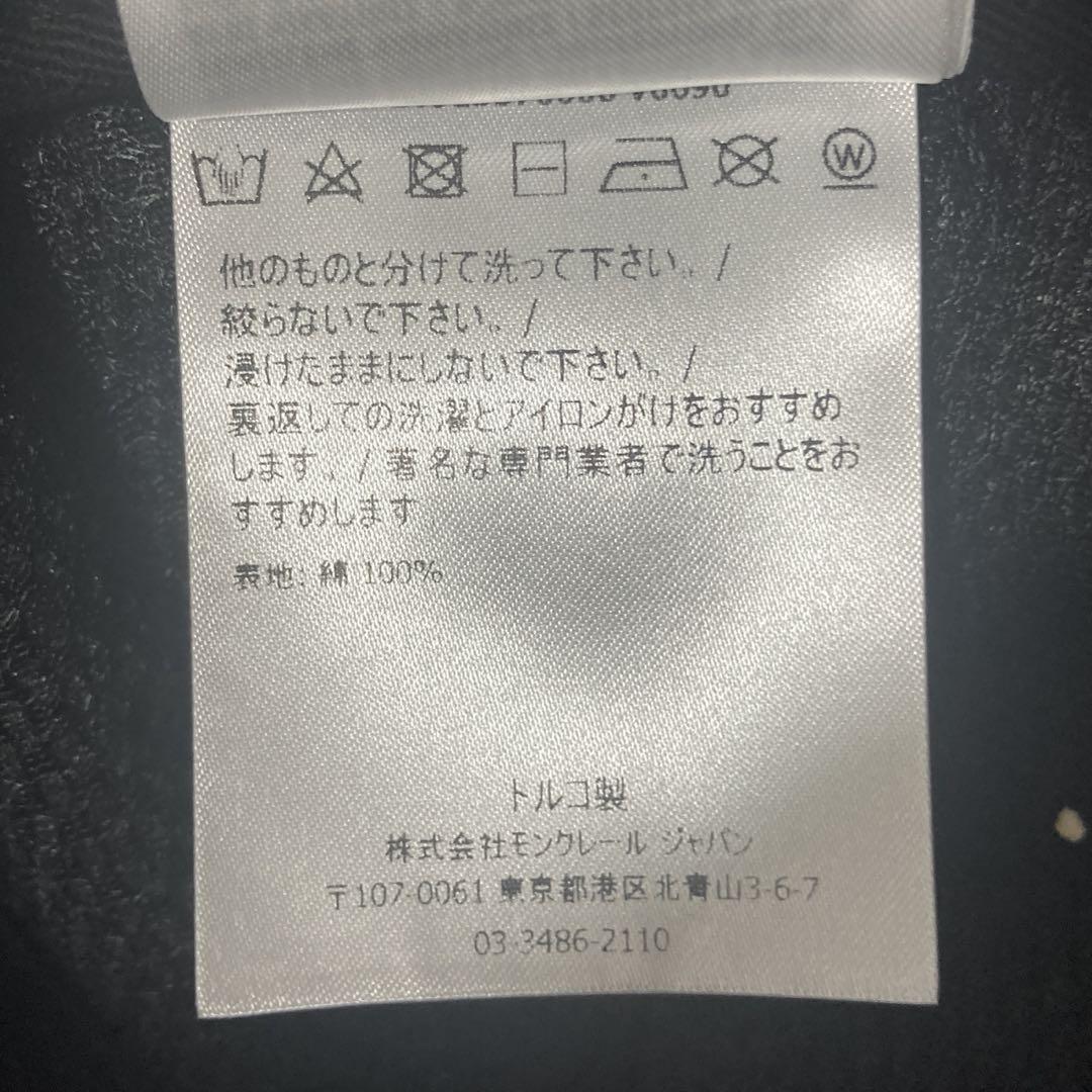 ✨未使用級✨MONCLER　キャップ　ロゴワッペン　トリコロール　黒　浅め