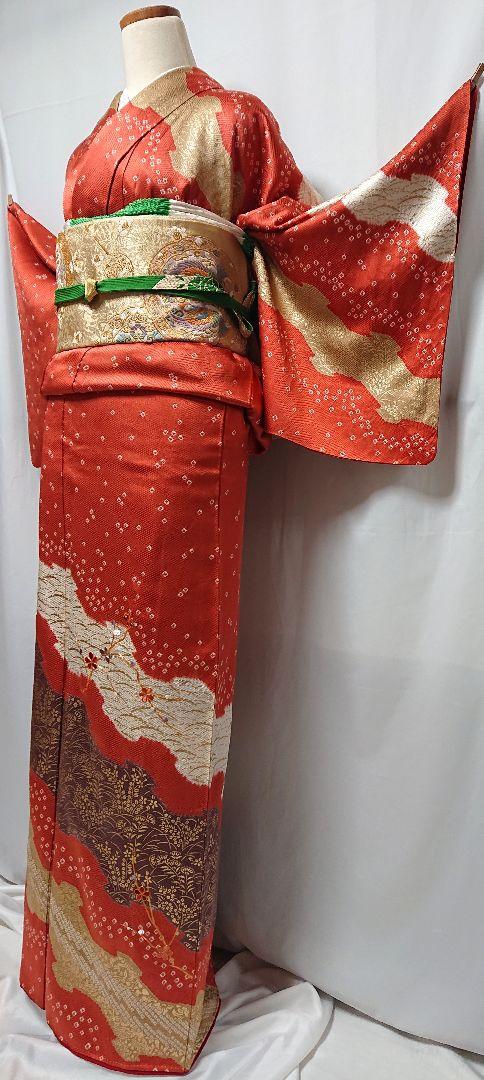 総合評価 訪問着4点セット 絞り草花文様 NbIB9-m37823682167 金彩駒刺繍 在庫限定品
