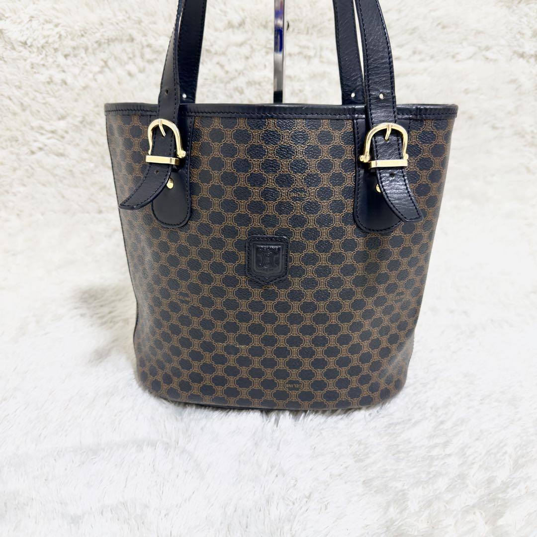 《極美品》CELINE セリーヌ マカダム柄トート 希少90sヴィンテージ旧ロゴ
