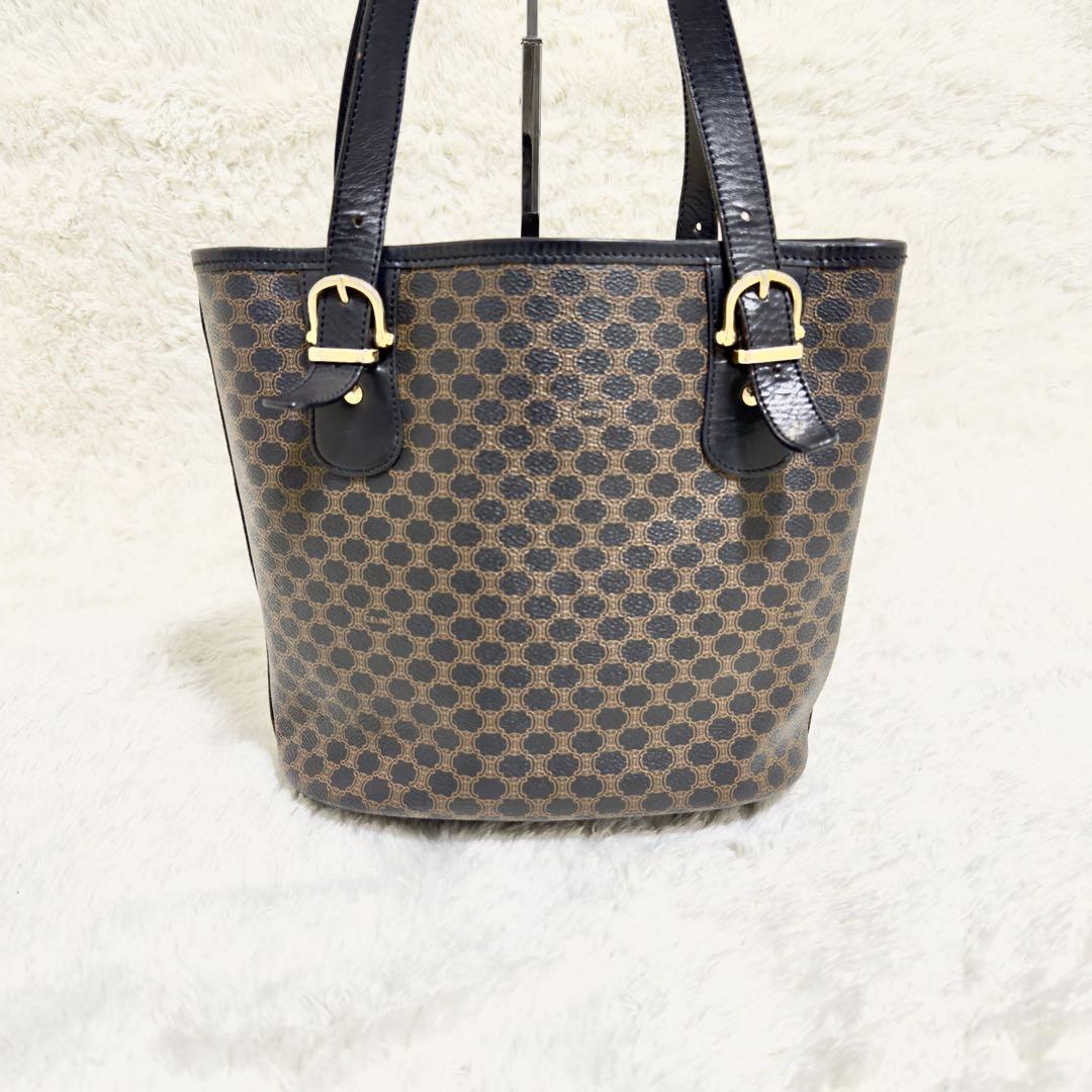 《極美品》CELINE セリーヌ マカダム柄トート 希少90sヴィンテージ旧ロゴ