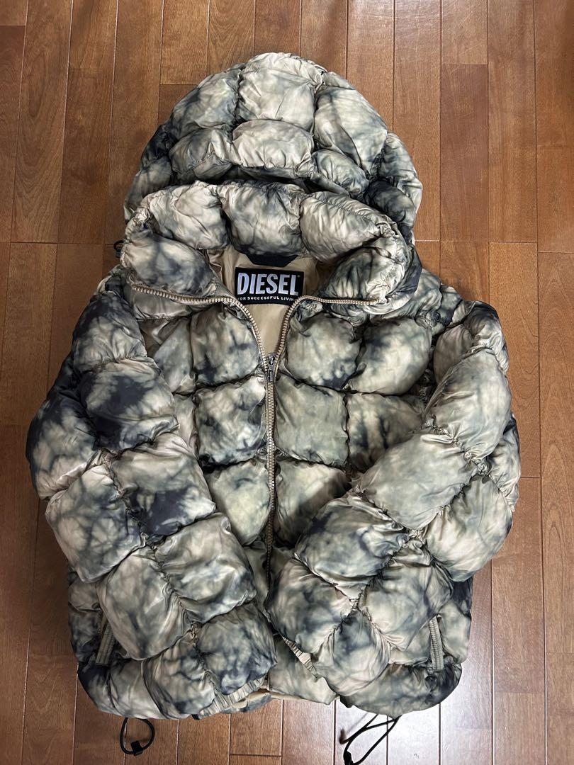 DIESEL マーブル模様 ダウンジャケット
