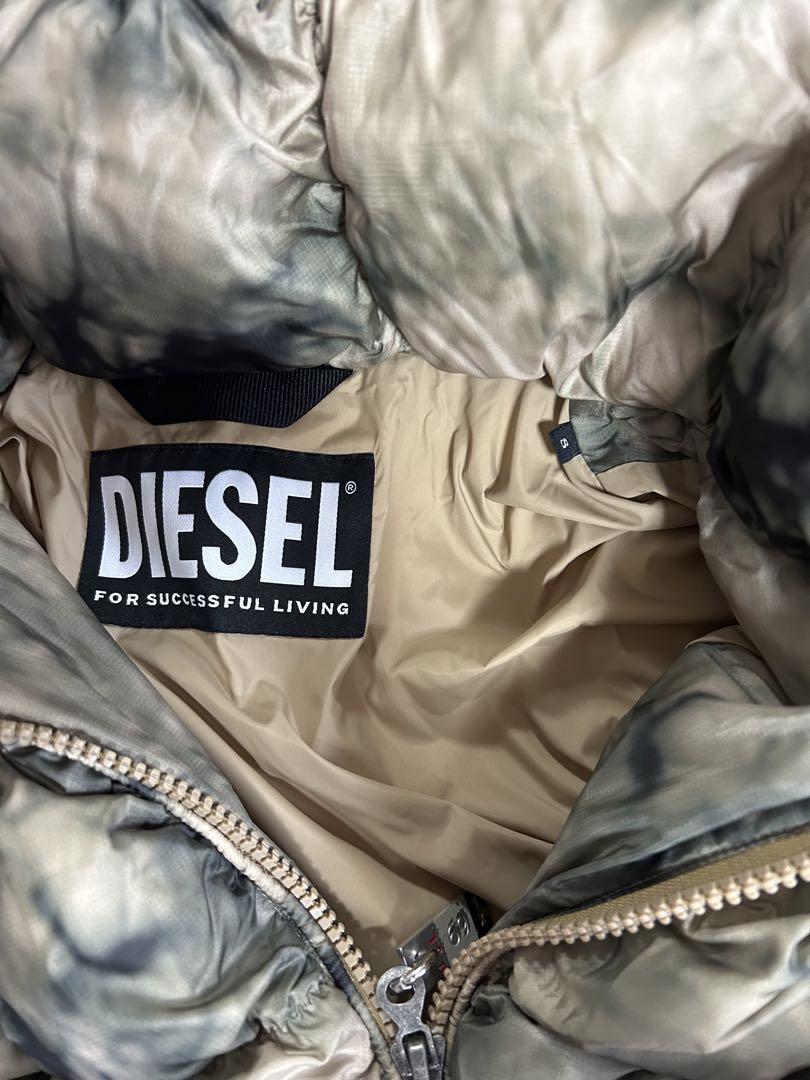 DIESEL マーブル模様 ダウンジャケット