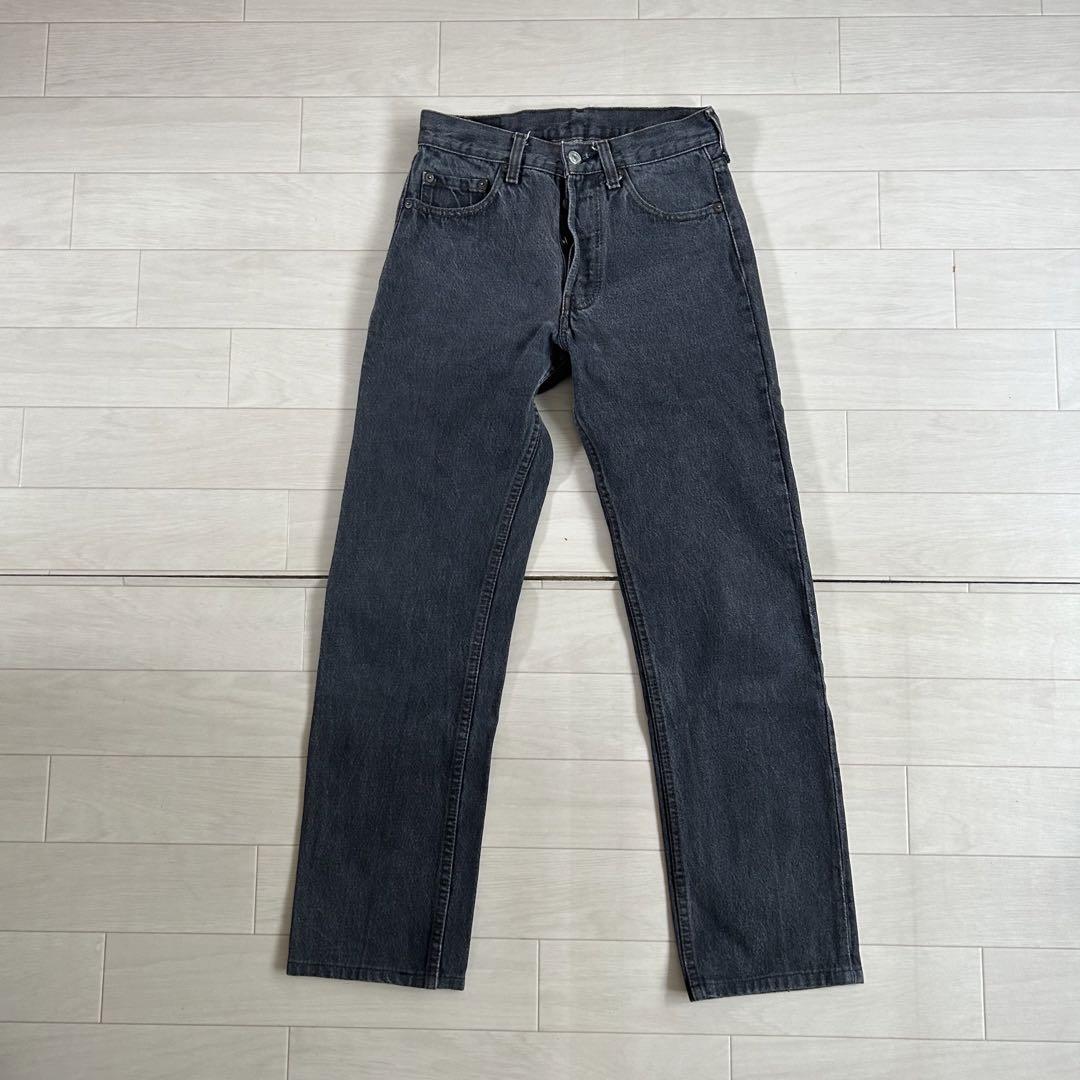 【美品】Levi’s 501 W32L30 ブラックデニム　先染め　メキシコ製 希少 先染め リーバイス501 ブラック メキシコ製 W32L30 H-567