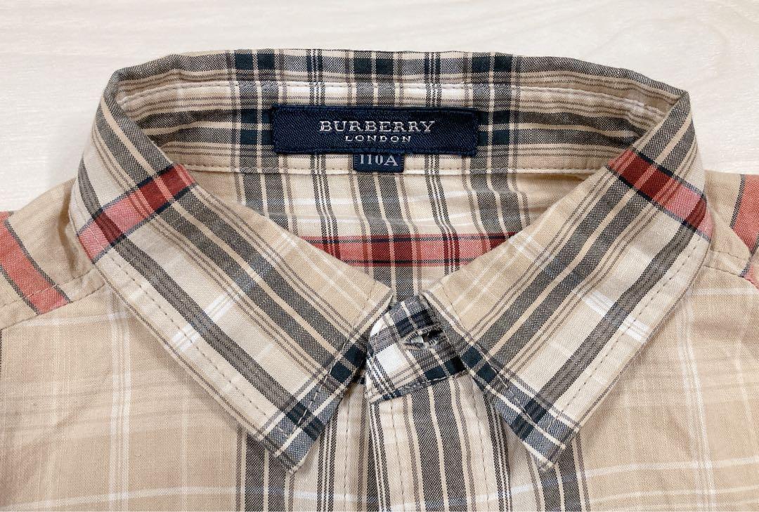 【送料込み／2枚セット】　BURBERRY チェック 長袖シャツ 110 限定品】 レディース 長袖シャツ チェック柄 バーバリー
