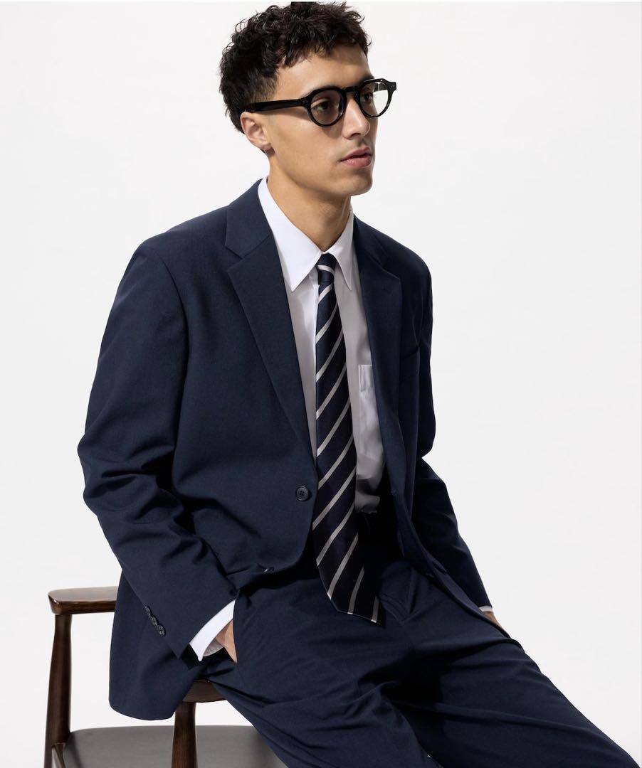 ユニクロ　UNIQLO 感動ジャケット　NAVY Lサイズ