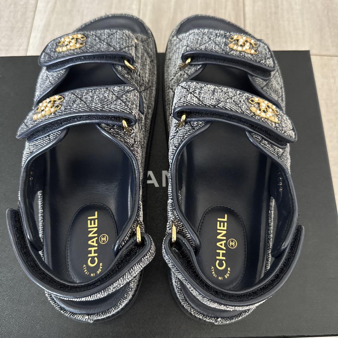シャネル 21A フットベット サンダル 38 新品 CHANELシャネル21A フットベット サンダル 新品未使用38 - メルカリ