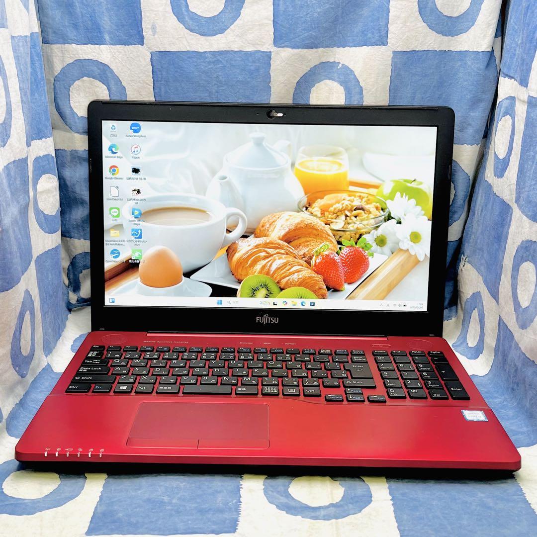 綺麗ブルーレイ☆快適HDD1TB☆大人気赤ノートパソコン♪カメラ付き！Win11 綺麗ブルーレイ☆大容量HDD 1TB☆大人気赤ノートPC♡カメラ付き