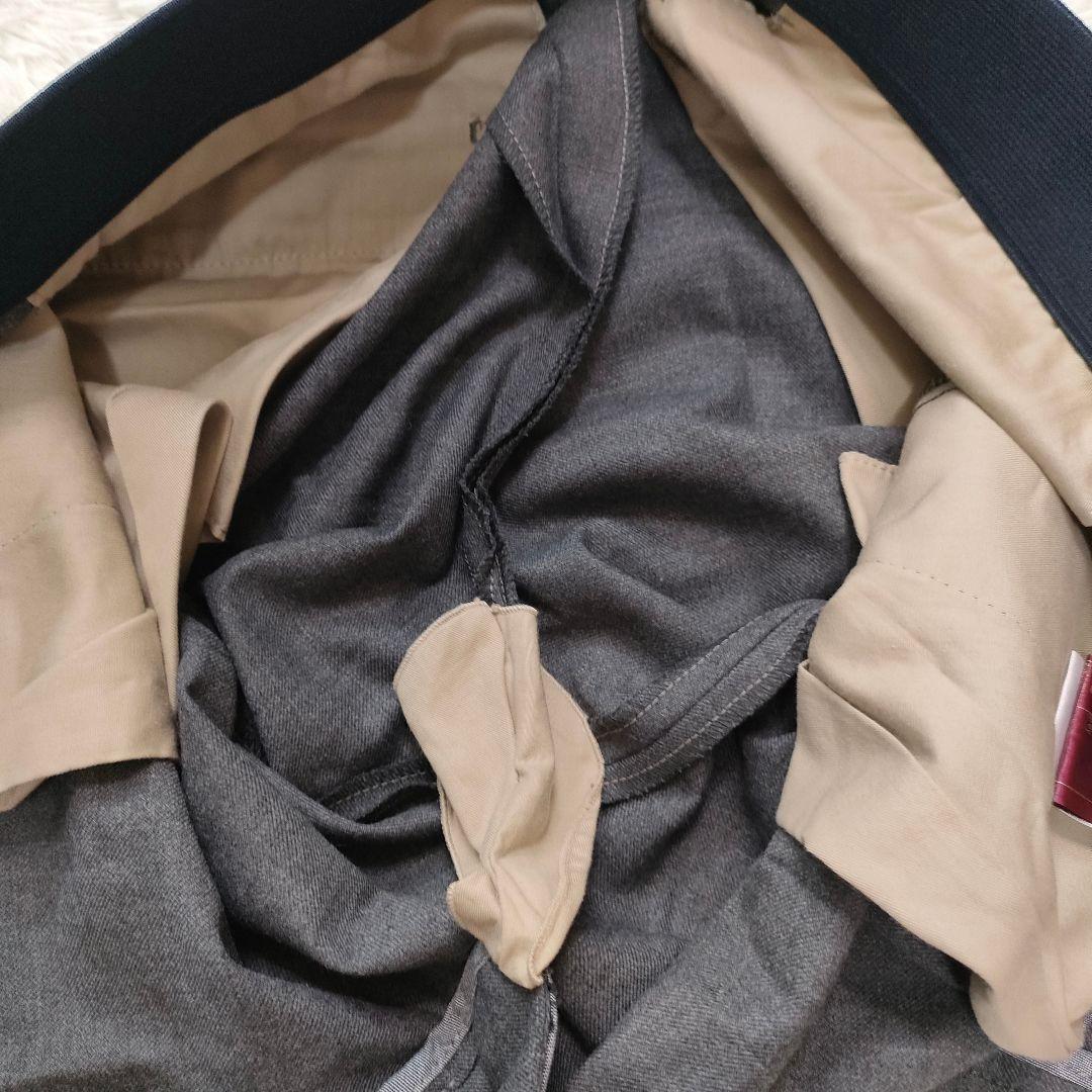 美品 ベルウィッチ スラックス ピエーロリラックス バックウエストゴム グレー 美品 ベルウィッチ スラックス ピエーロリラックス バックウエストゴム グレー