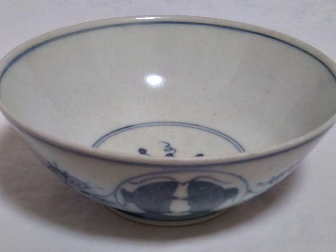 茶道具　青花　染付　平茶碗　抹茶碗